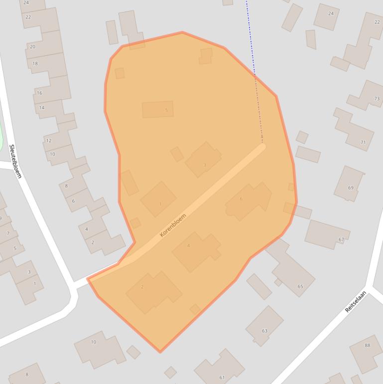 Kaart van postcodegebied 5076HP.