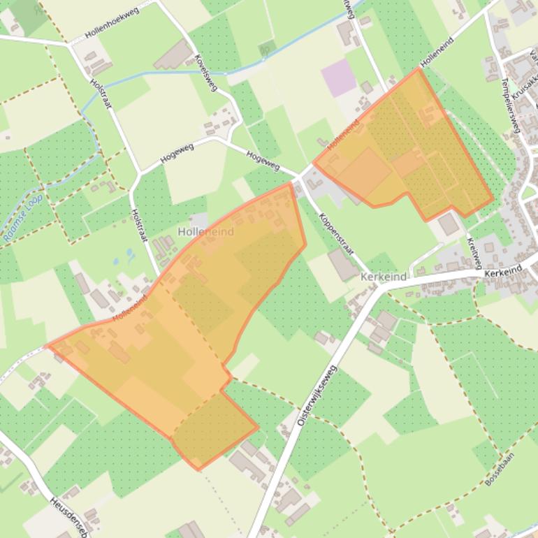 Kaart van postcodegebied 5076NG.