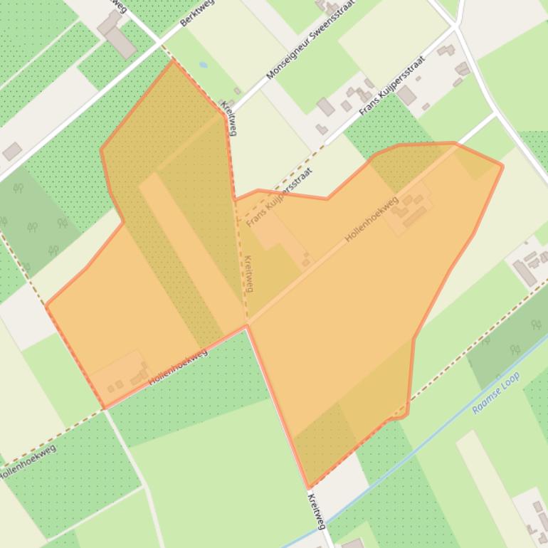 Kaart van postcodegebied 5076NM.