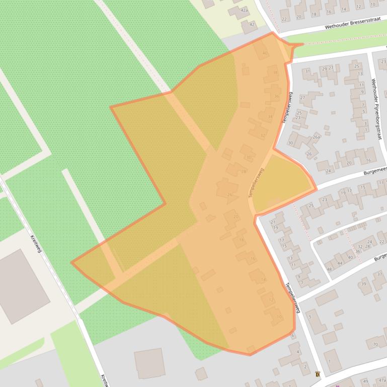 Kaart van postcodegebied 5076NS.