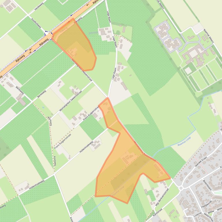 Kaart van postcodegebied 5076NW.