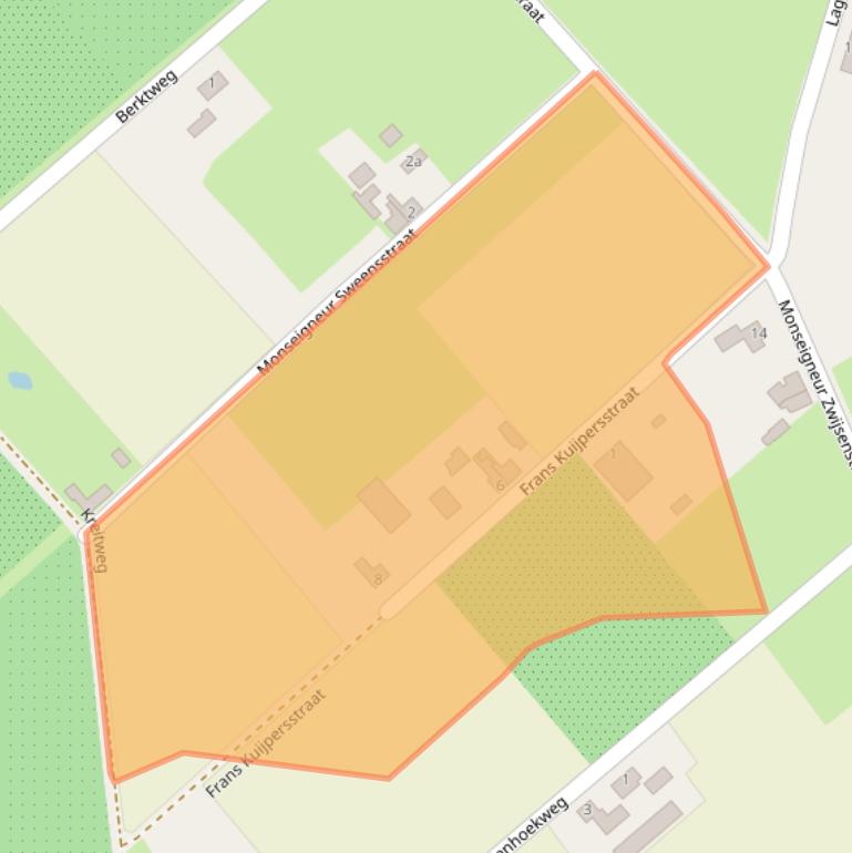 Kaart van postcodegebied 5076NX.