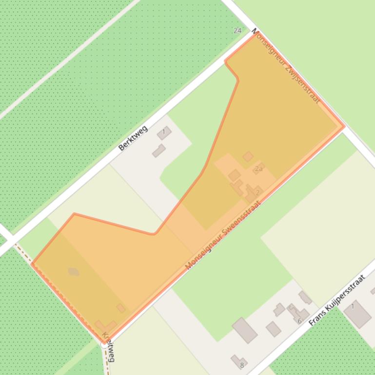 Kaart van postcodegebied 5076NZ.