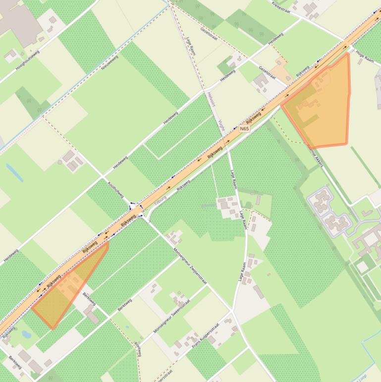 Kaart van postcodegebied 5076PB.