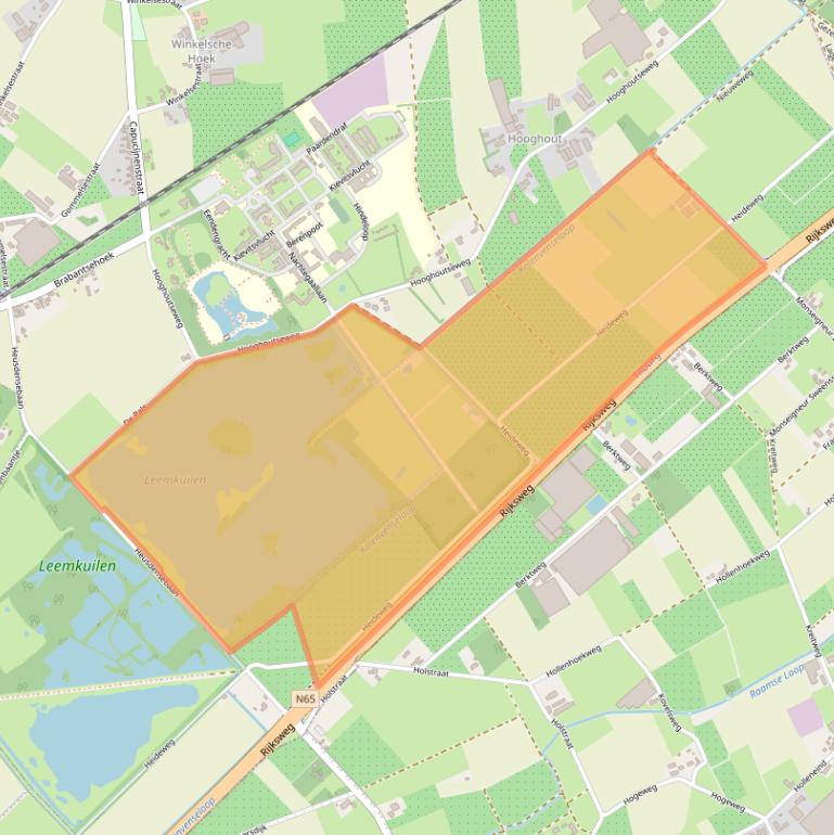 Kaart van postcodegebied 5076PD.