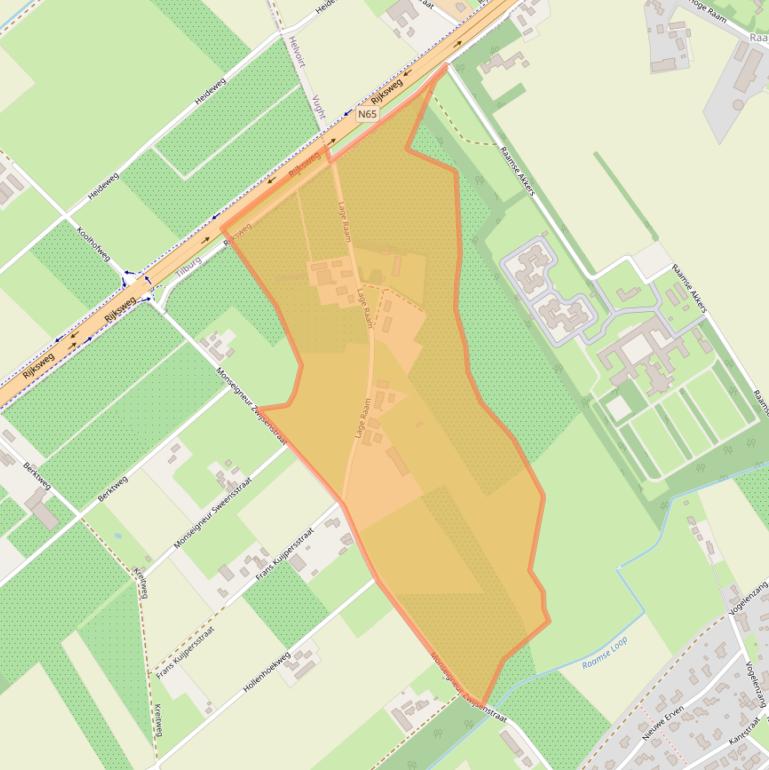 Kaart van postcodegebied 5076PE.