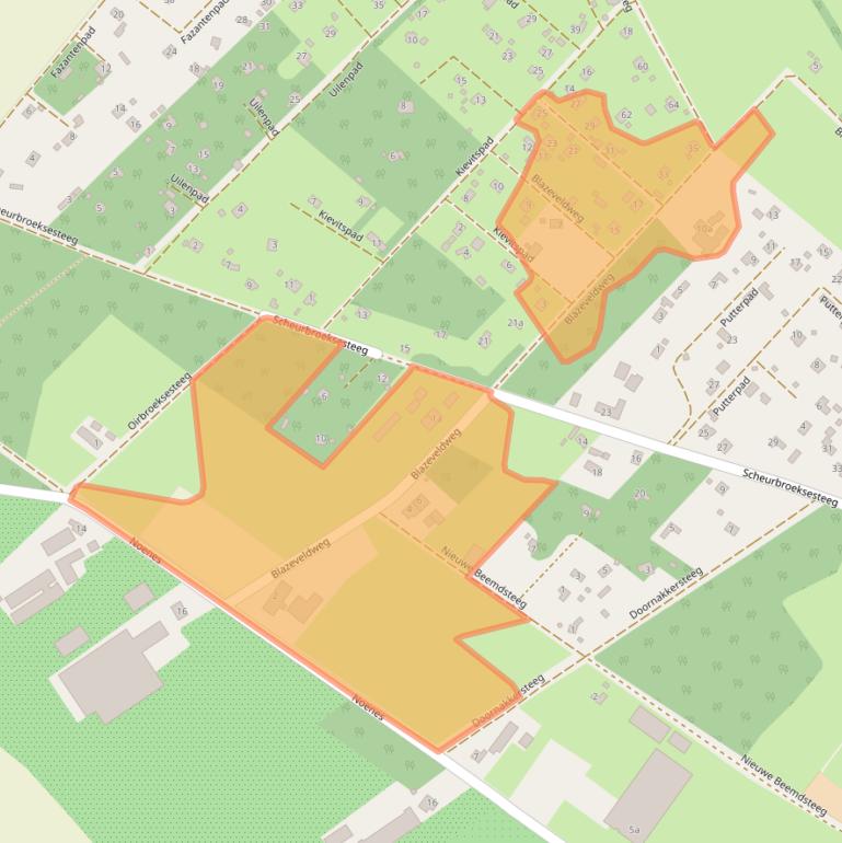 Kaart van postcodegebied 5076PS.