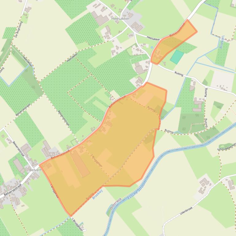 Kaart van postcodegebied 5076PZ.