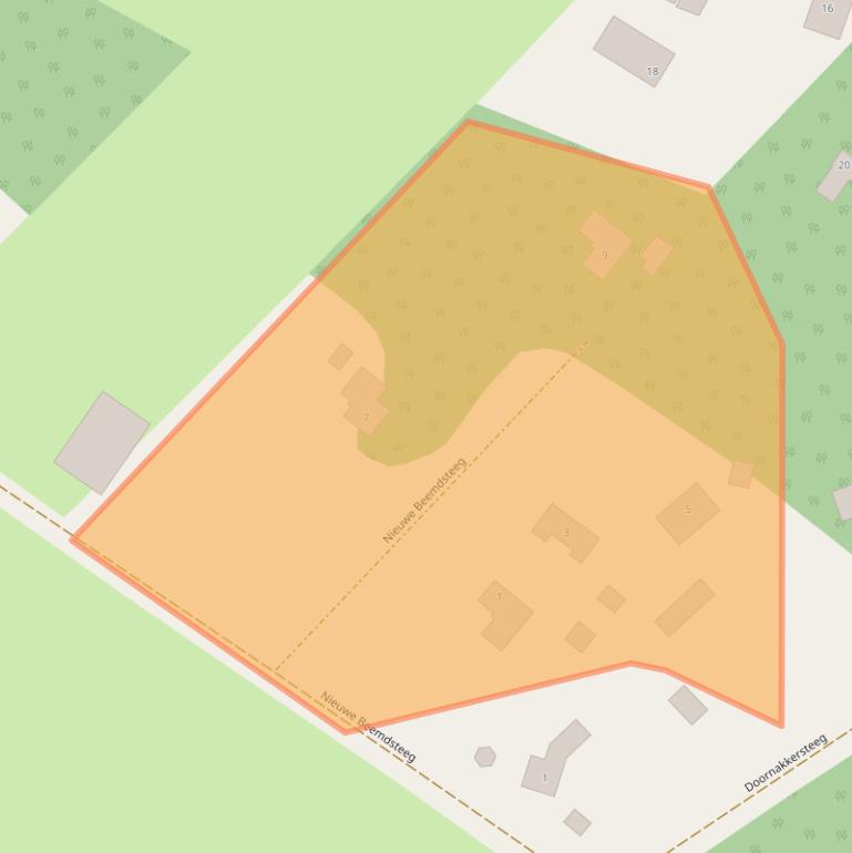 Kaart van postcodegebied 5076SG.