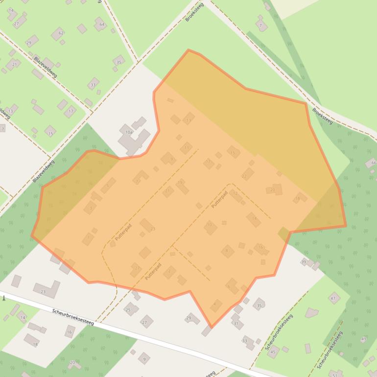 Kaart van postcodegebied 5076SP.