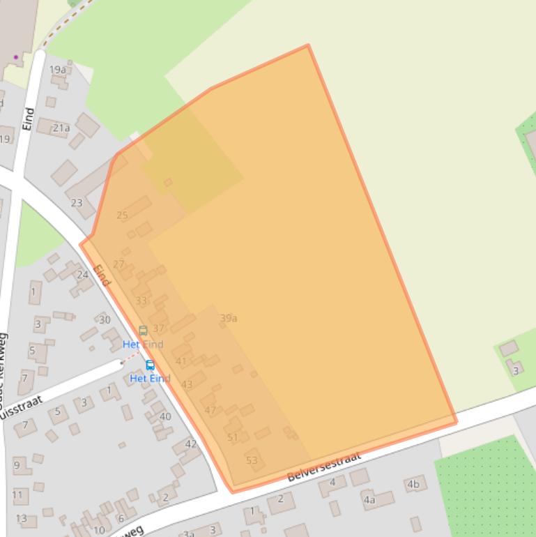 Kaart van postcodegebied 5076TE.