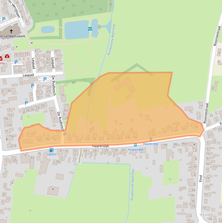 Kaart van postcodegebied 5076TL.