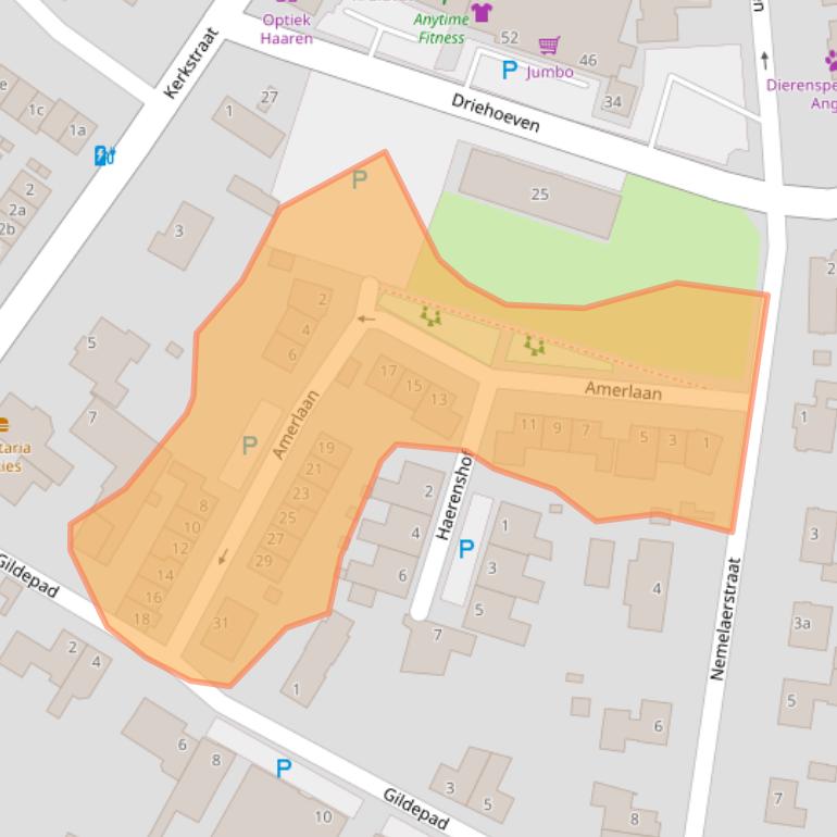 Kaart van postcodegebied 5076TV.