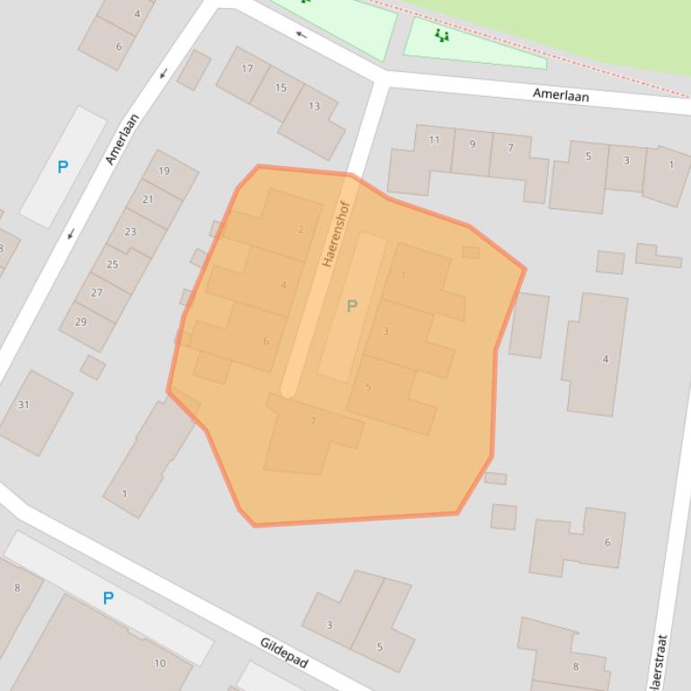 Kaart van postcodegebied 5076TW.