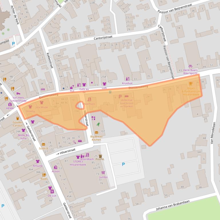 Kaart van postcodegebied 5081AJ.