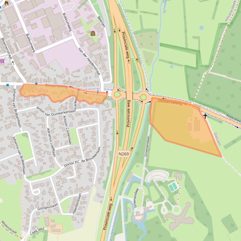 Kaart van postcodegebied 5081AL.