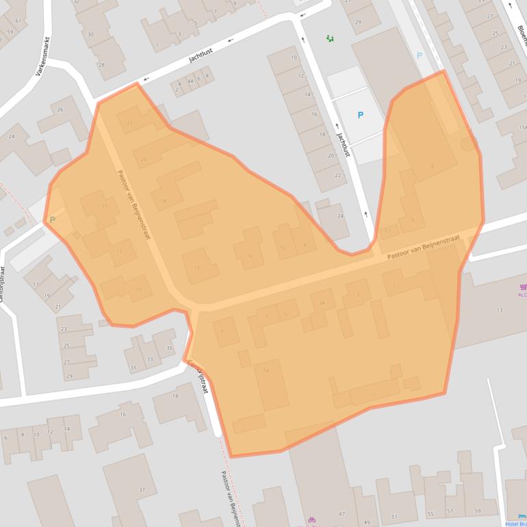 Kaart van postcodegebied 5081AP.