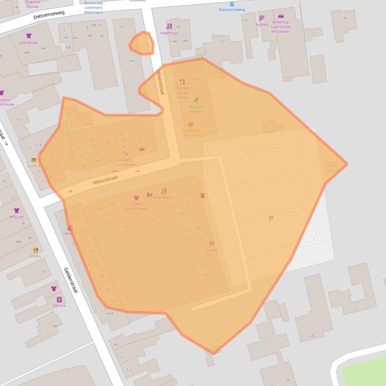 Kaart van postcodegebied 5081AV.