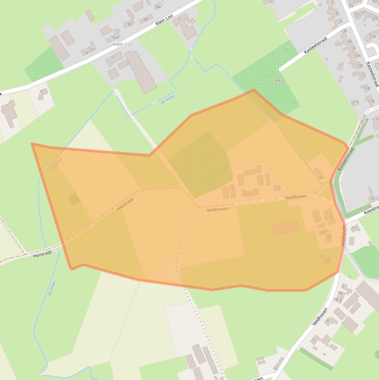 Kaart van postcodegebied 5081BD.