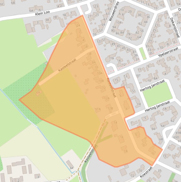 Kaart van postcodegebied 5081BE.