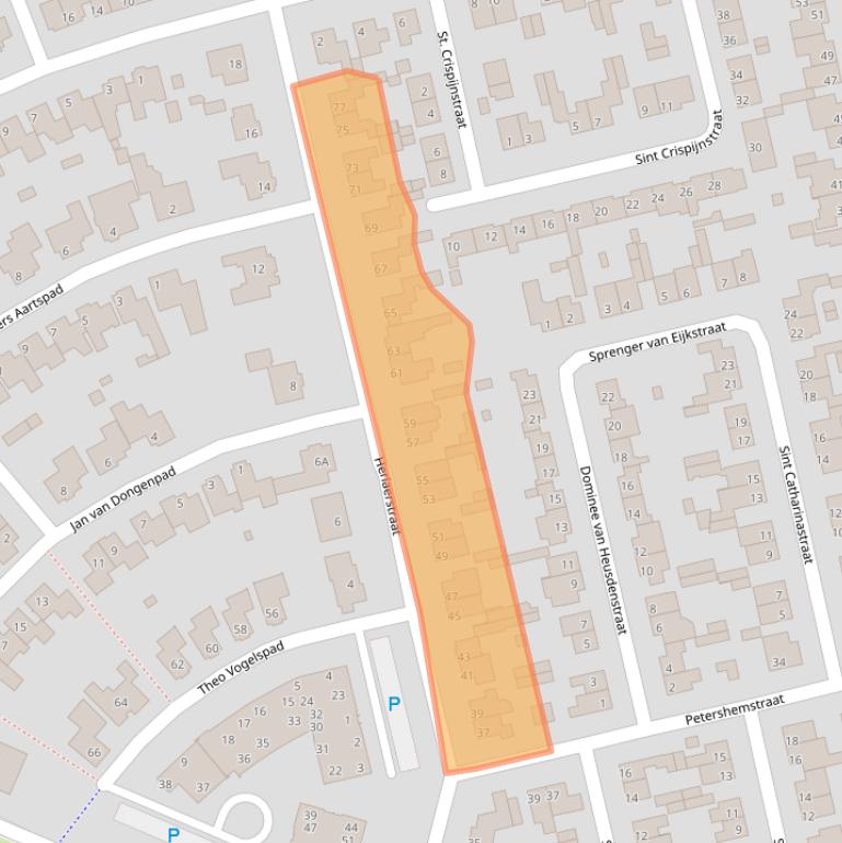 Kaart van postcodegebied 5081BJ.