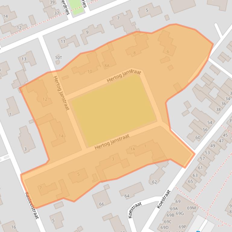 Kaart van postcodegebied 5081BR.