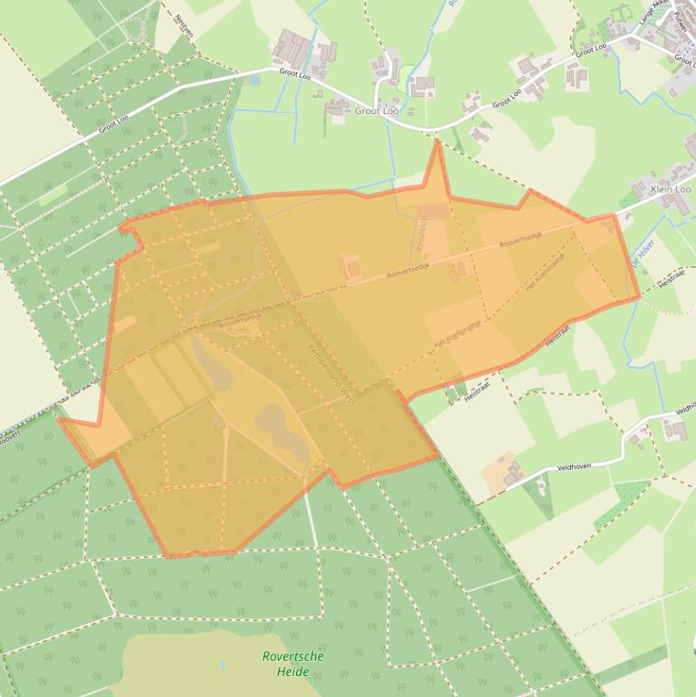 Kaart van postcodegebied 5081BW.