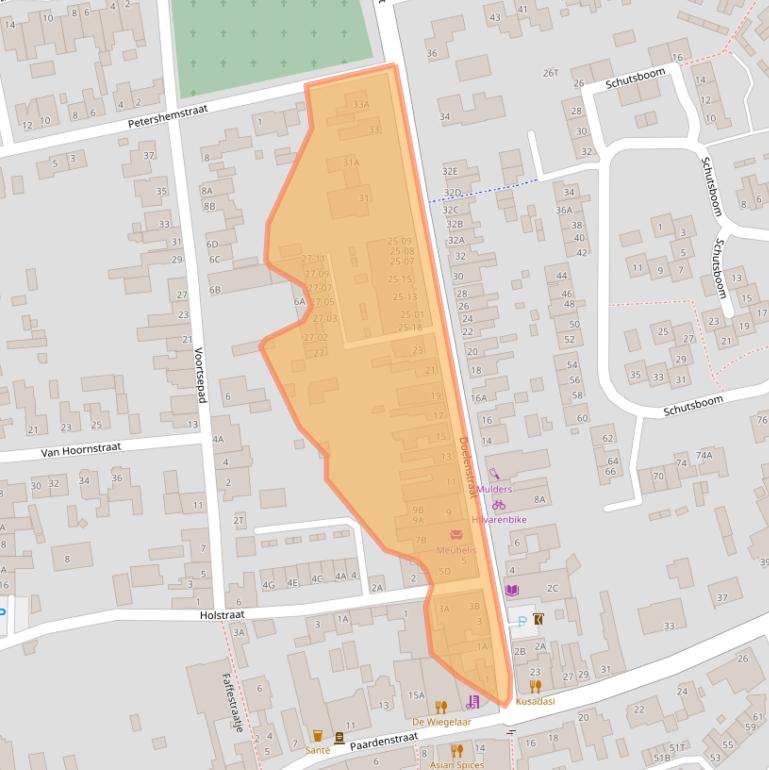 Kaart van postcodegebied 5081CJ.