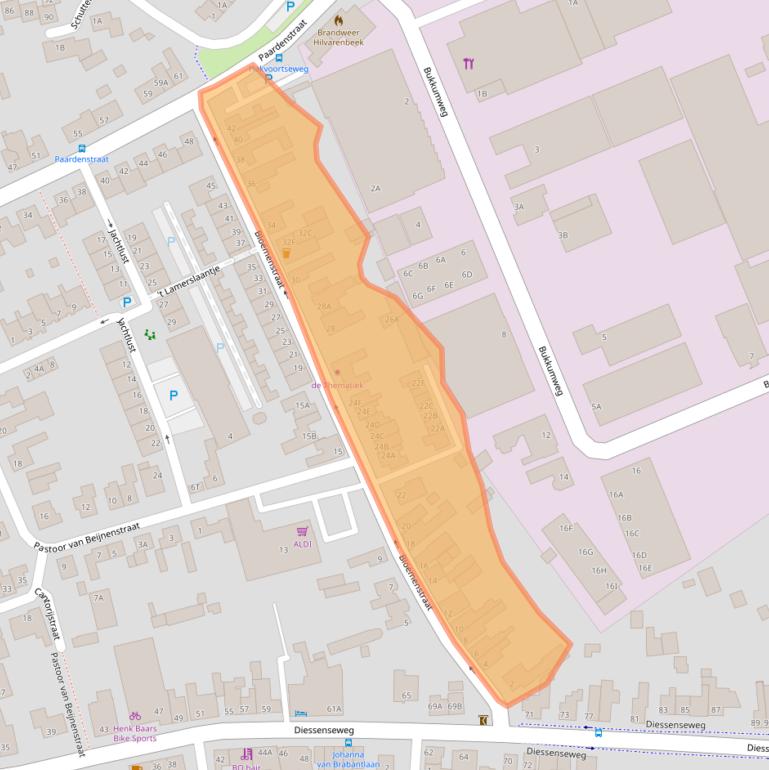 Kaart van postcodegebied 5081CS.