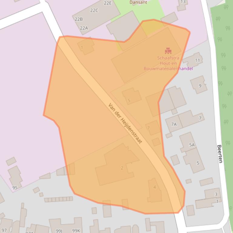 Kaart van postcodegebied 5081CW.