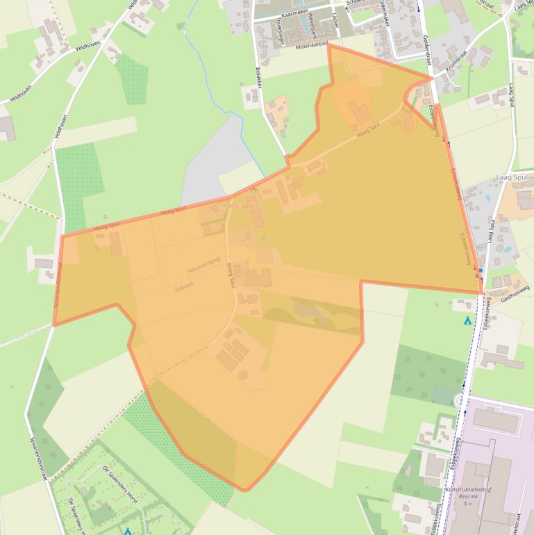 Kaart van postcodegebied 5081EB.