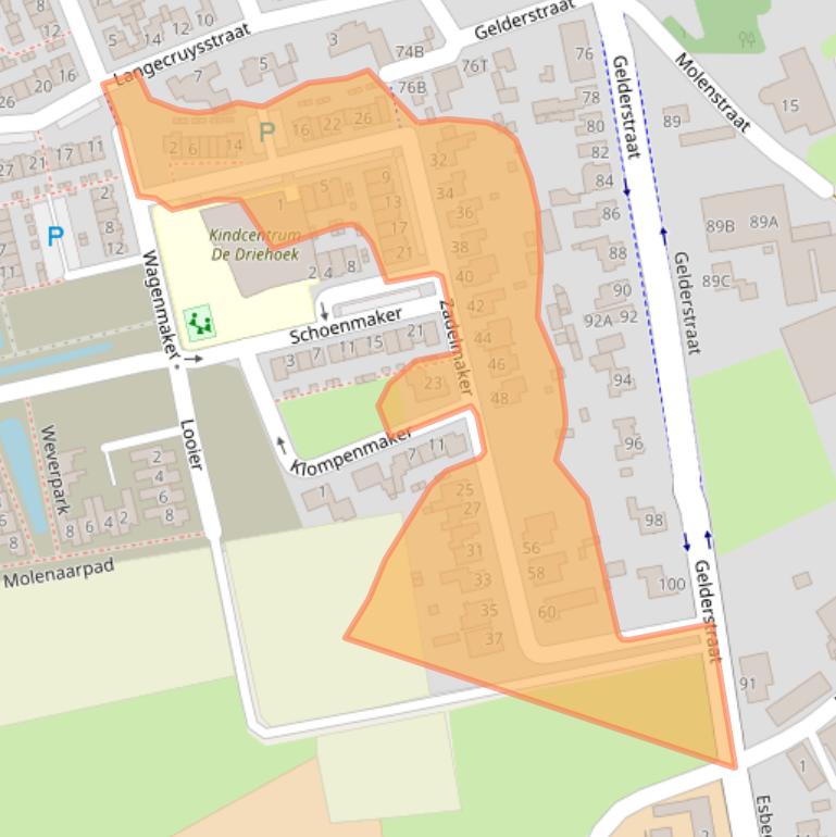 Kaart van postcodegebied 5081EM.