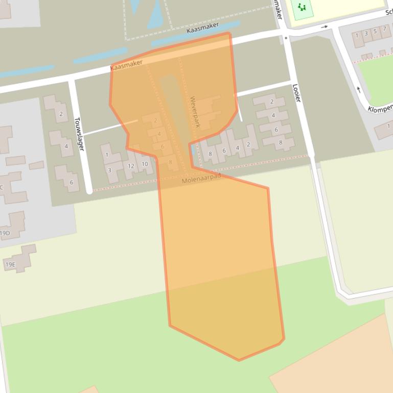 Kaart van postcodegebied 5081EW.