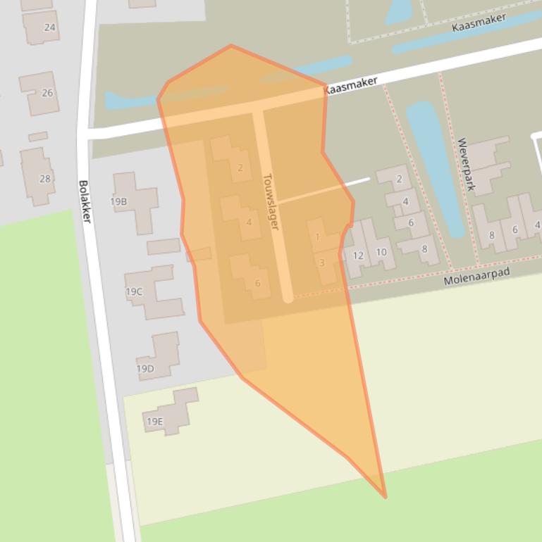 Kaart van postcodegebied 5081EX.