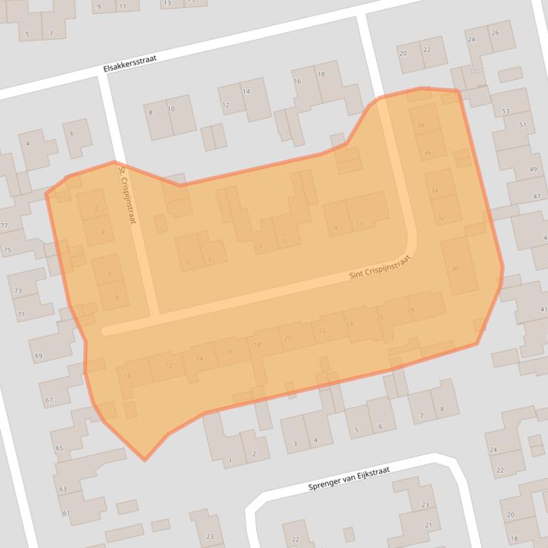 Kaart van postcodegebied 5081GA.
