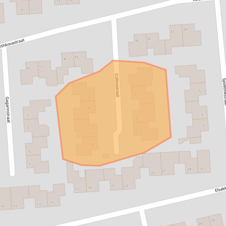 Kaart van postcodegebied 5081GE.