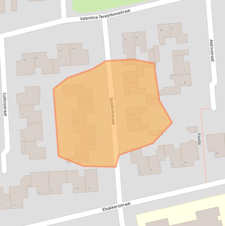 Kaart van postcodegebied 5081GG.