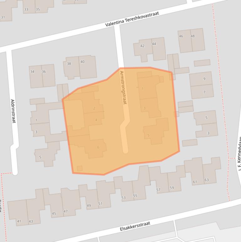 Kaart van postcodegebied 5081GJ.