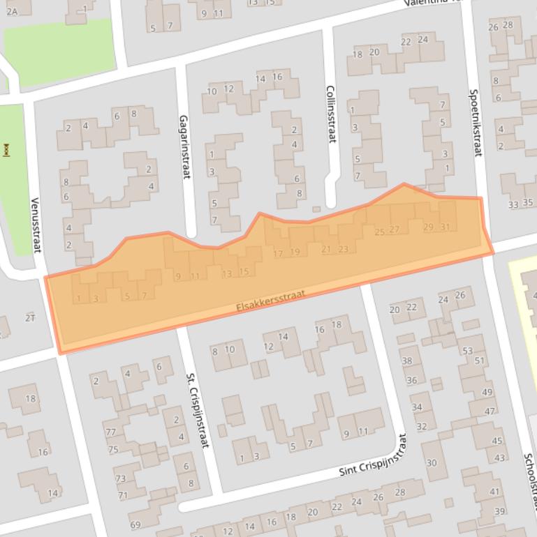 Kaart van postcodegebied 5081GL.