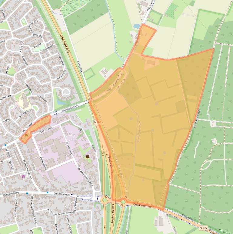 Kaart van postcodegebied 5081HA.