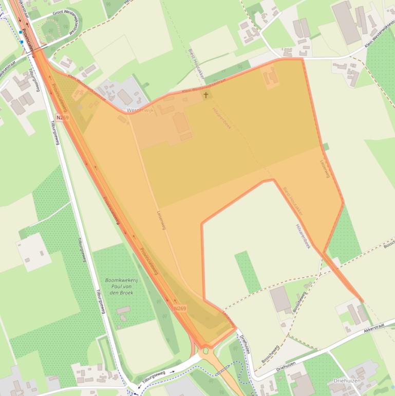 Kaart van postcodegebied 5081HD.