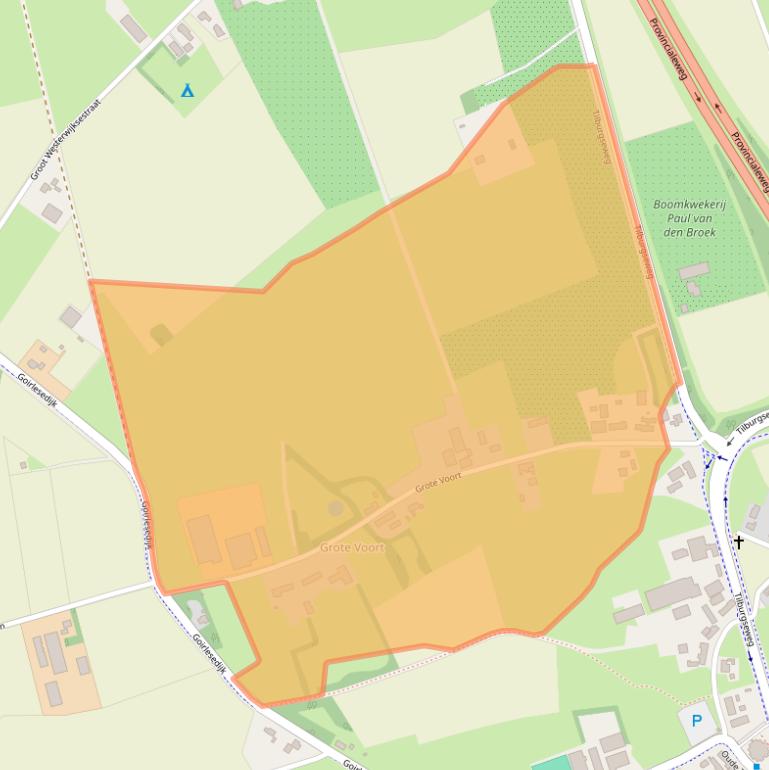 Kaart van postcodegebied 5081HE.