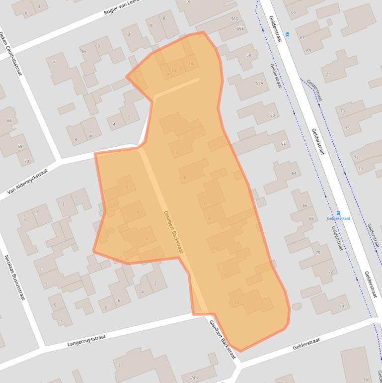 Kaart van postcodegebied 5081JB.