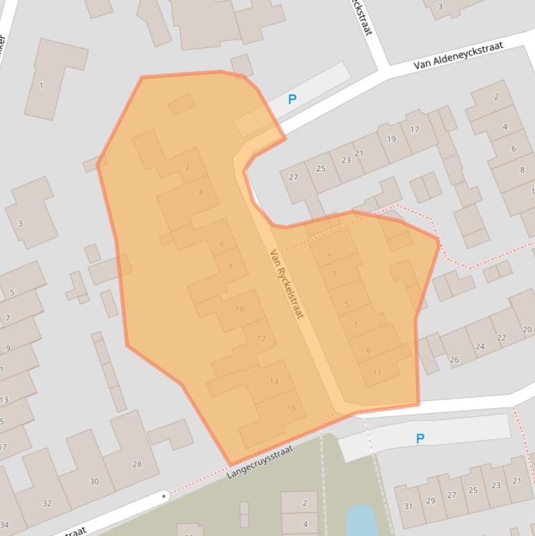 Kaart van postcodegebied 5081JE.