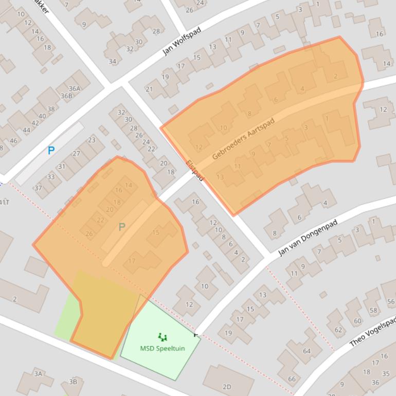 Kaart van postcodegebied 5081MC.