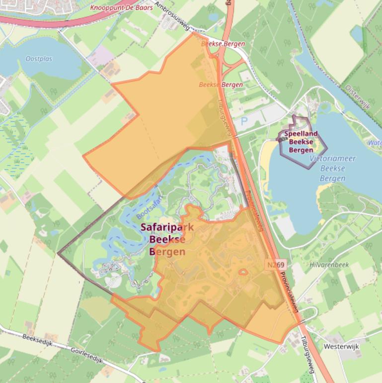 Kaart van postcodegebied 5081NG.