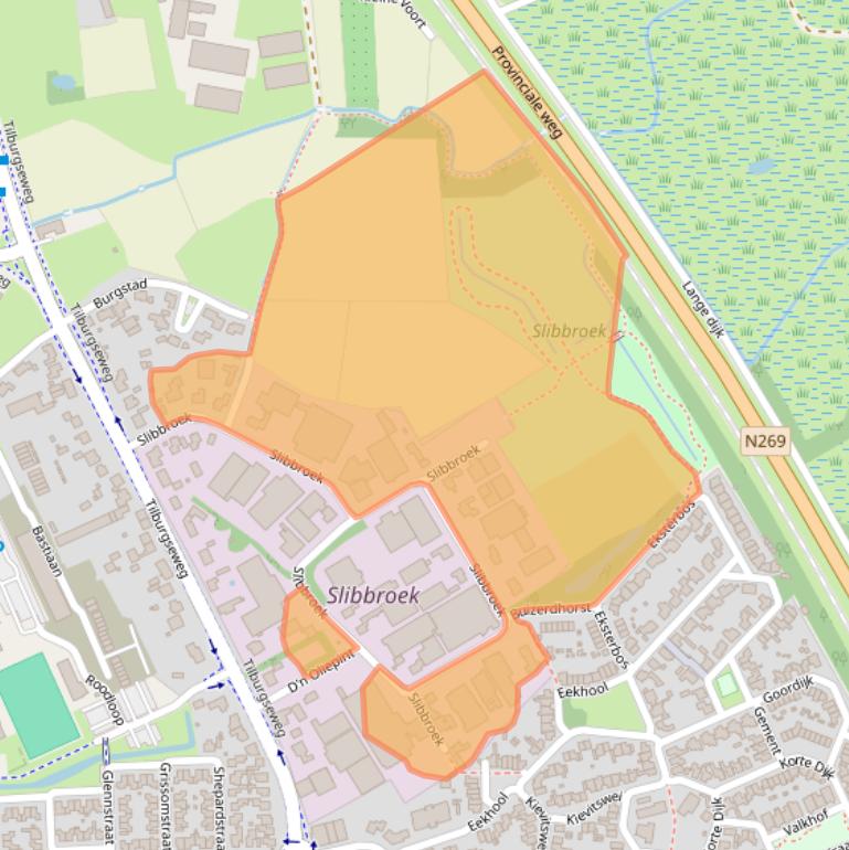 Kaart van postcodegebied 5081NS.