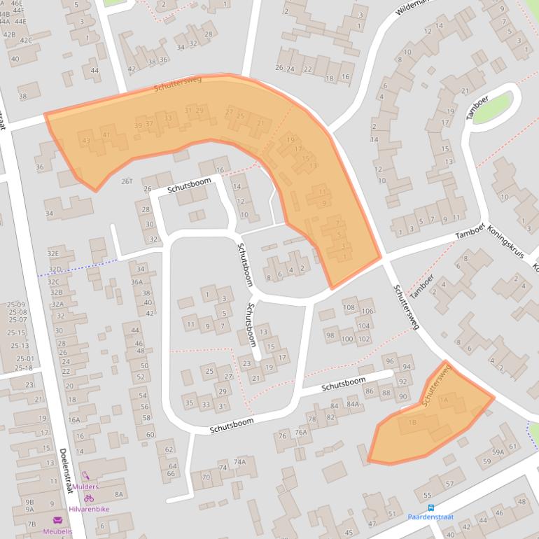 Kaart van postcodegebied 5081PG.