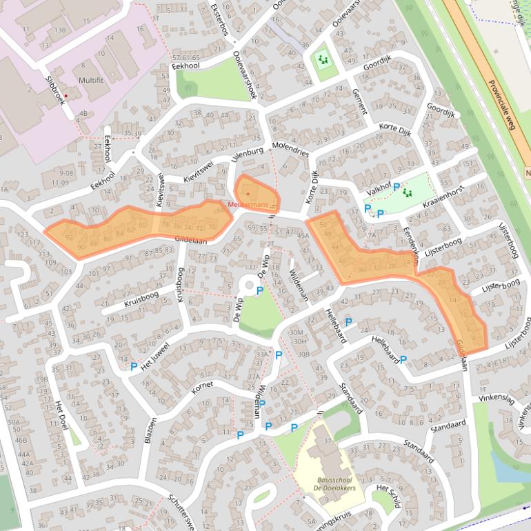 Kaart van postcodegebied 5081PH.