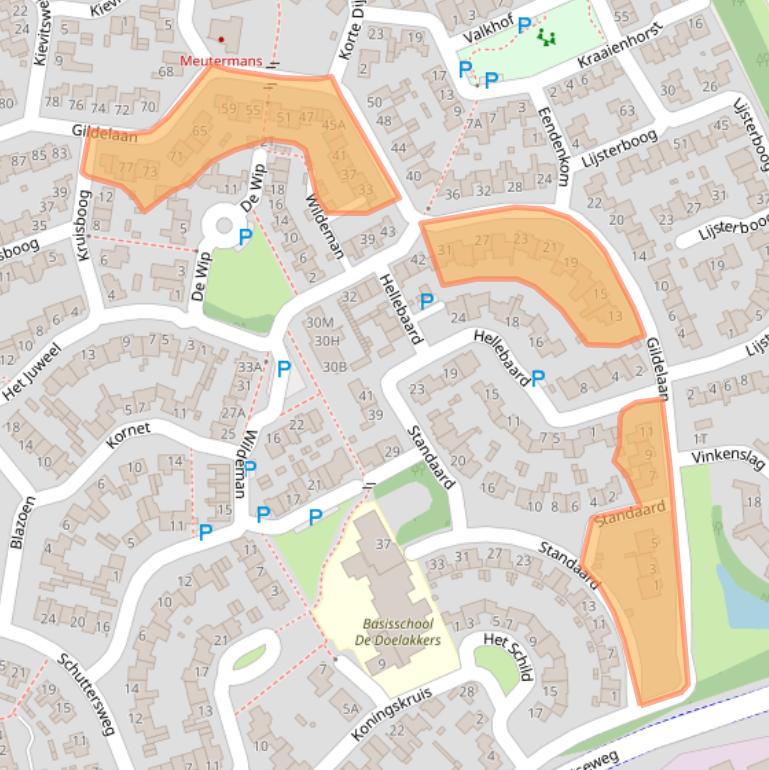 Kaart van postcodegebied 5081PJ.